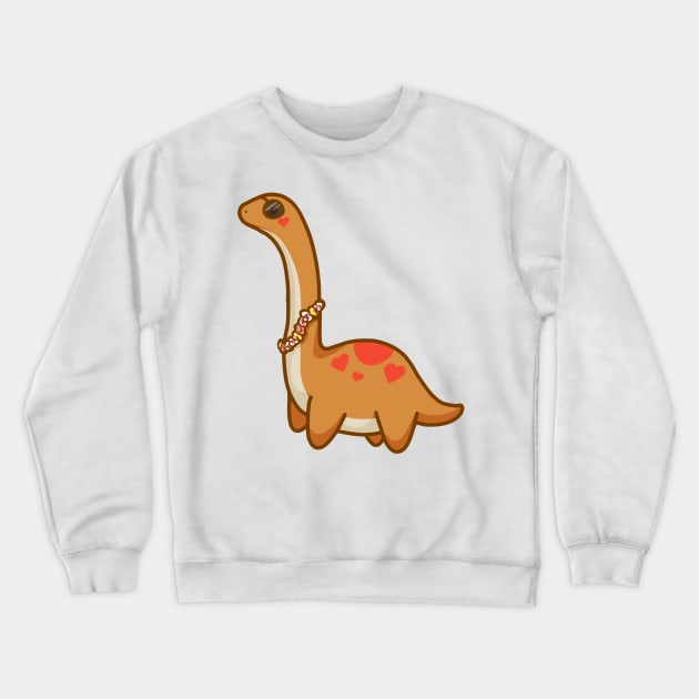 Long Neck Dinosaurus, Brontosaurus, Brachiosaurus, Ipanema Crewneck Sweatshirt by hugadino